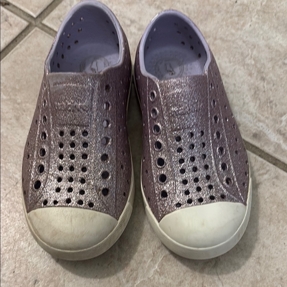 Native Shoes Purple Perforated Slip-On Sneakers